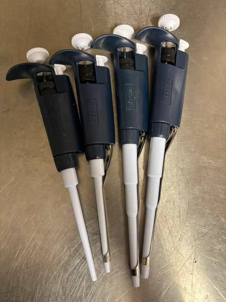 Set Of 4 Rainin Pipet Classic Pipette PR:200-x2 1000 P:200