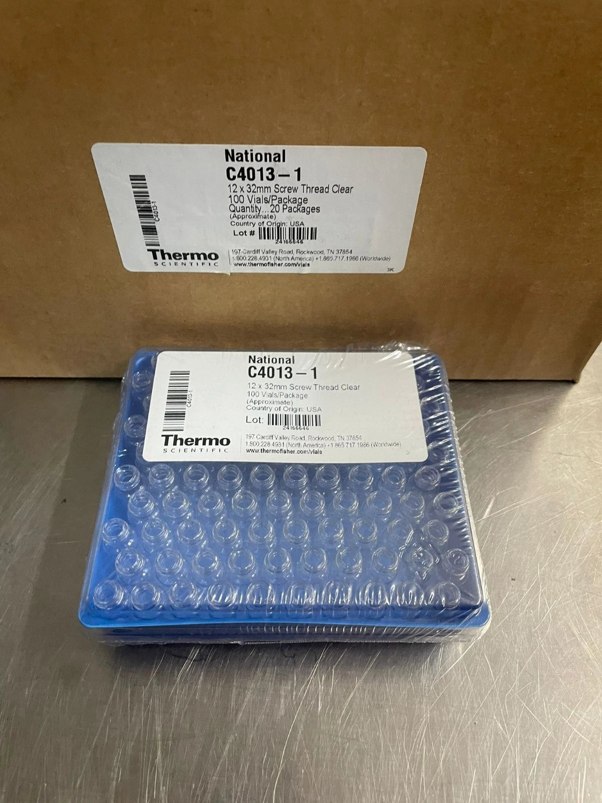 Thermo National Scientific C4013-1 12 x 32mm Screw Thread Vials box with 20 pack