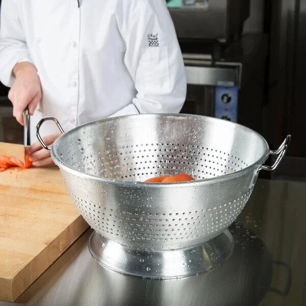 Vollrath 68350 Professional Aluminum Colander, 16 Qt. Capacity, 18 Gauge