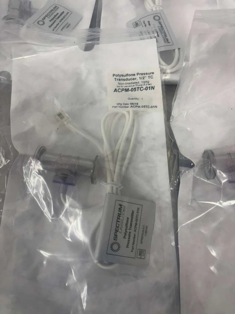 lot of 5 Repligen Polysulfone Pressure Transducer 1/2” TC, ACPM-05TC-01N