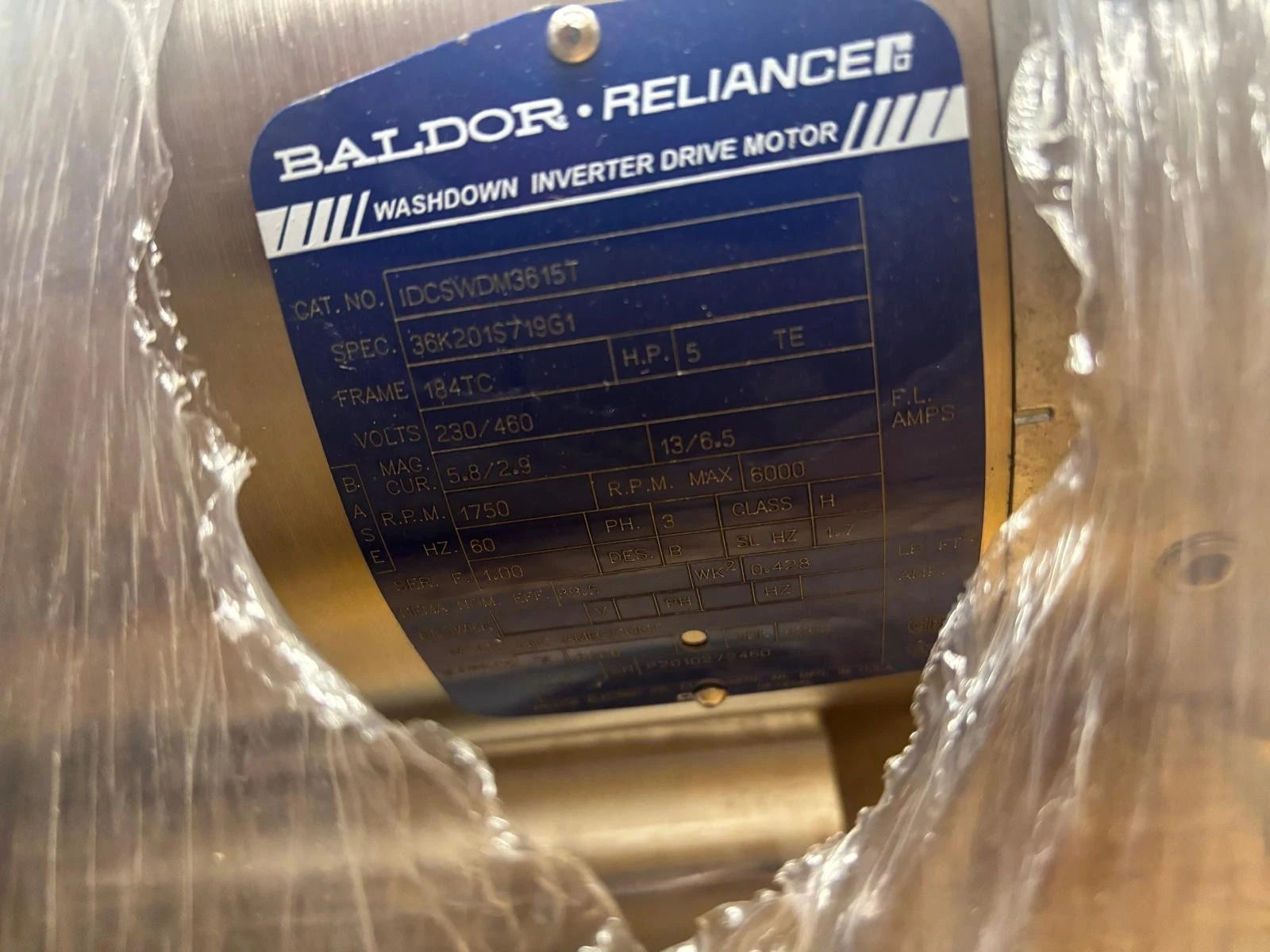 Baldor Reliance IDCSWDM3615T 1,750 RPM (Base) / Up to 6,000 RPM (Max)