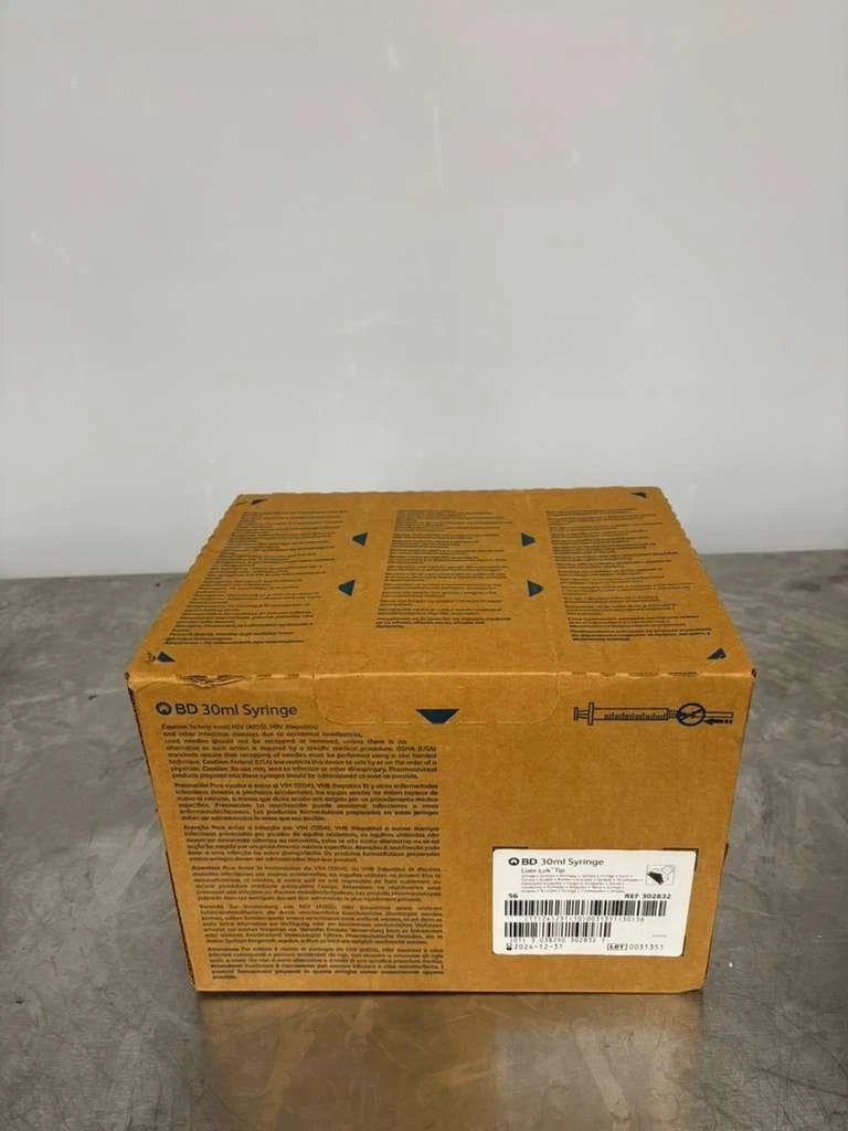 OEM BD 302832 30mL General Purpose Syringe Luer Lok Tip Syringe BD Luer-LoK 30mL
