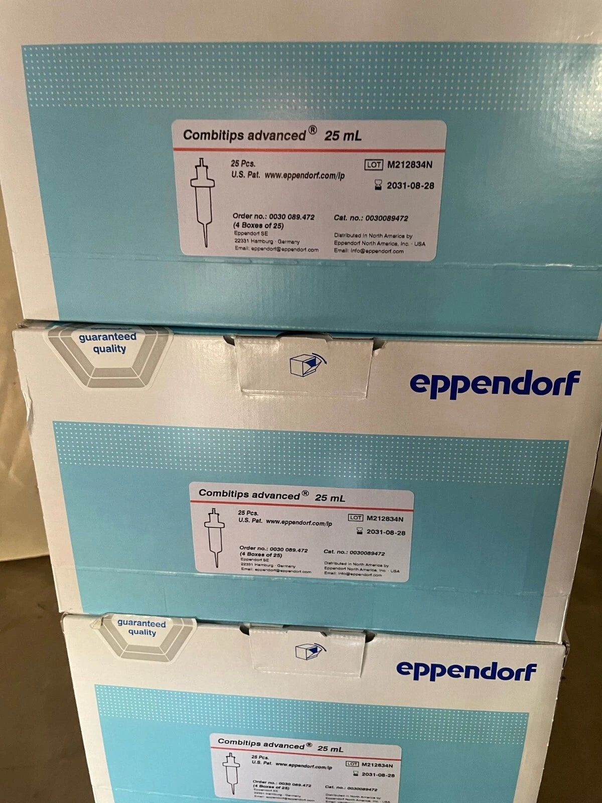 Eppendorf Combitips Advanced Pipette Tip 25 ml 3 Packs with 25 Tips