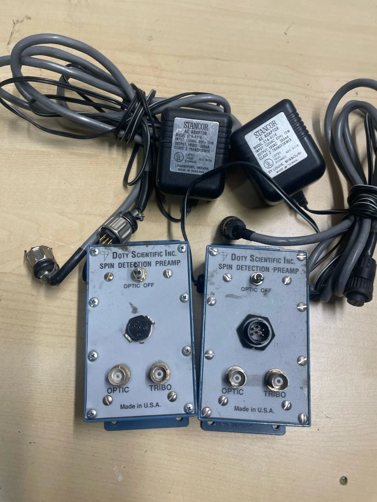 lot of (2) Doty Scientific Spin Detection Preamp for NMR System w/ AC Adapter