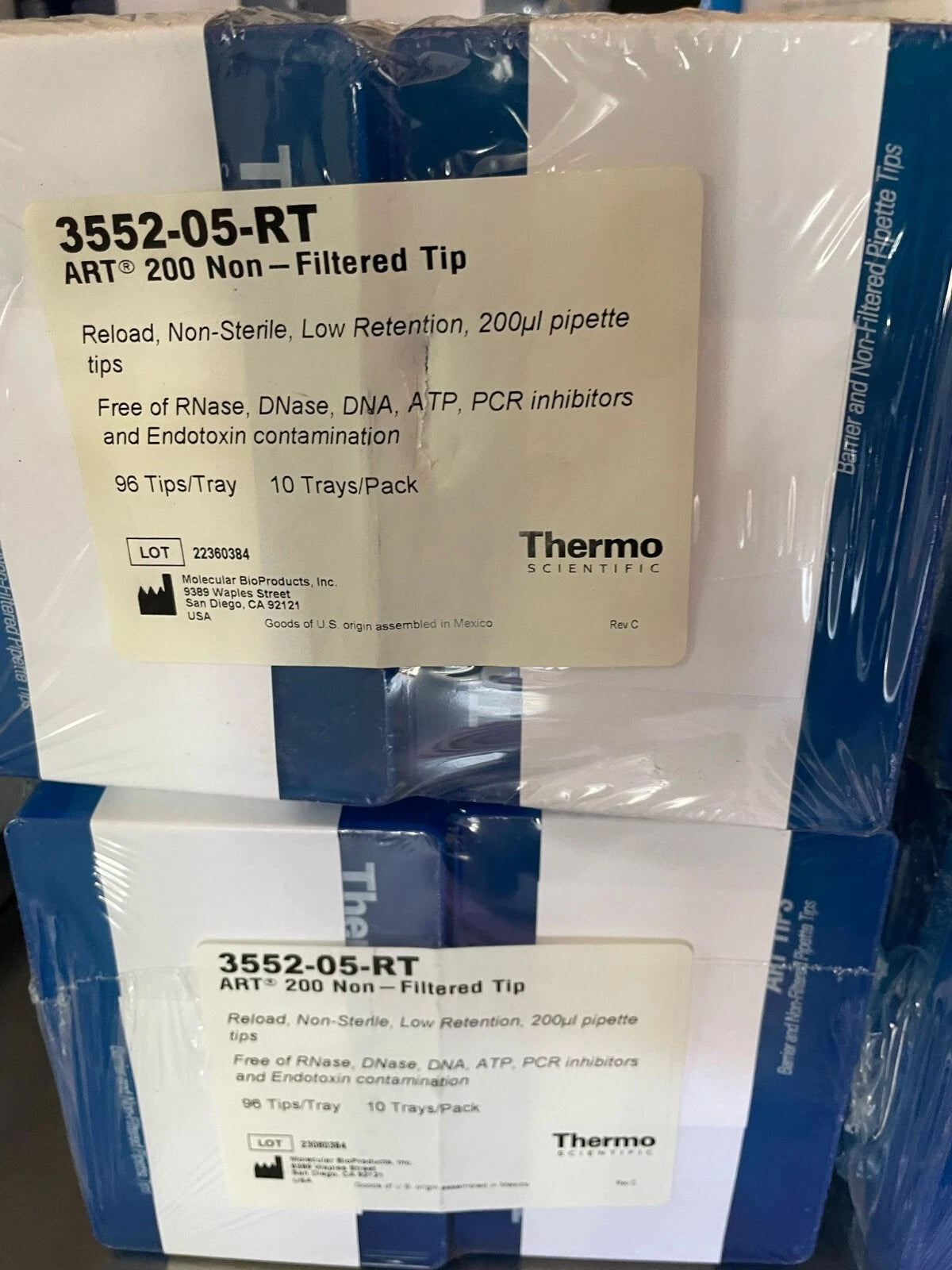 Thermo Scientific 3552-05-RT ART Reload System 200 μL Universal Fit Lot of 4