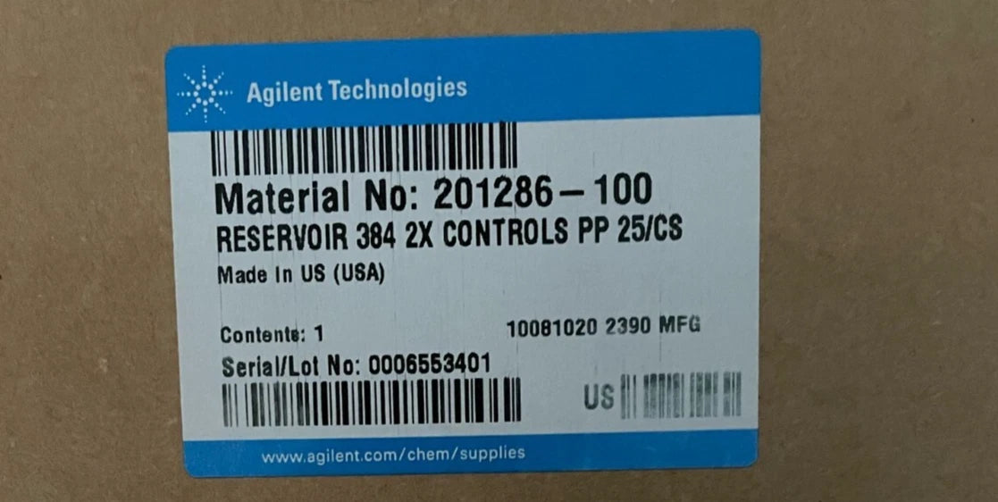 Agilent 201286-100 Reservoir, unique 3 cavity, 2 control wells 7 mL each, 25/pk