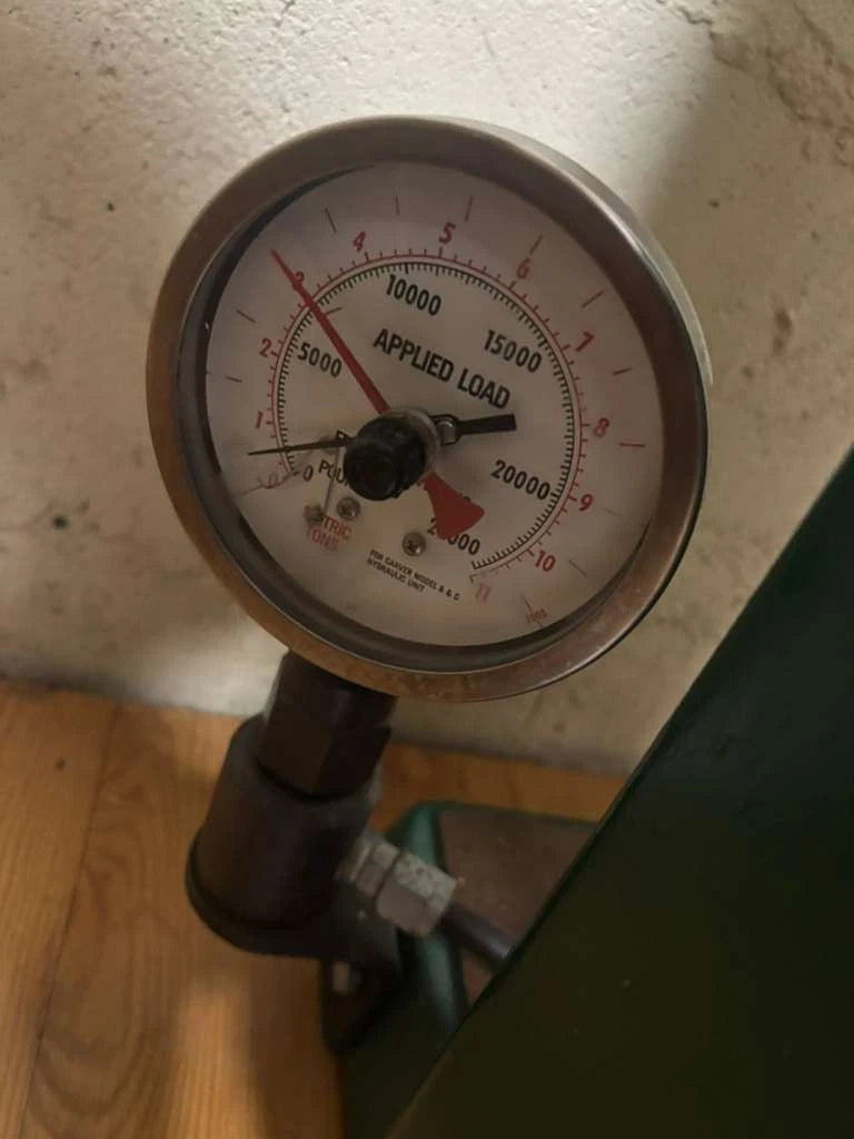 Carver Model C Laboratory Hand Hydraulic Bench Top Press 12 ton