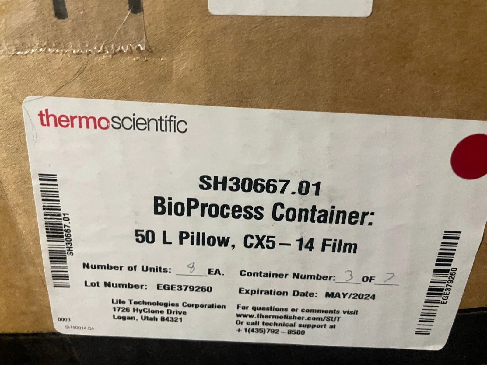 Thermo Fisher SH30667.01 50L Pillow (CX5-14) Box of 8