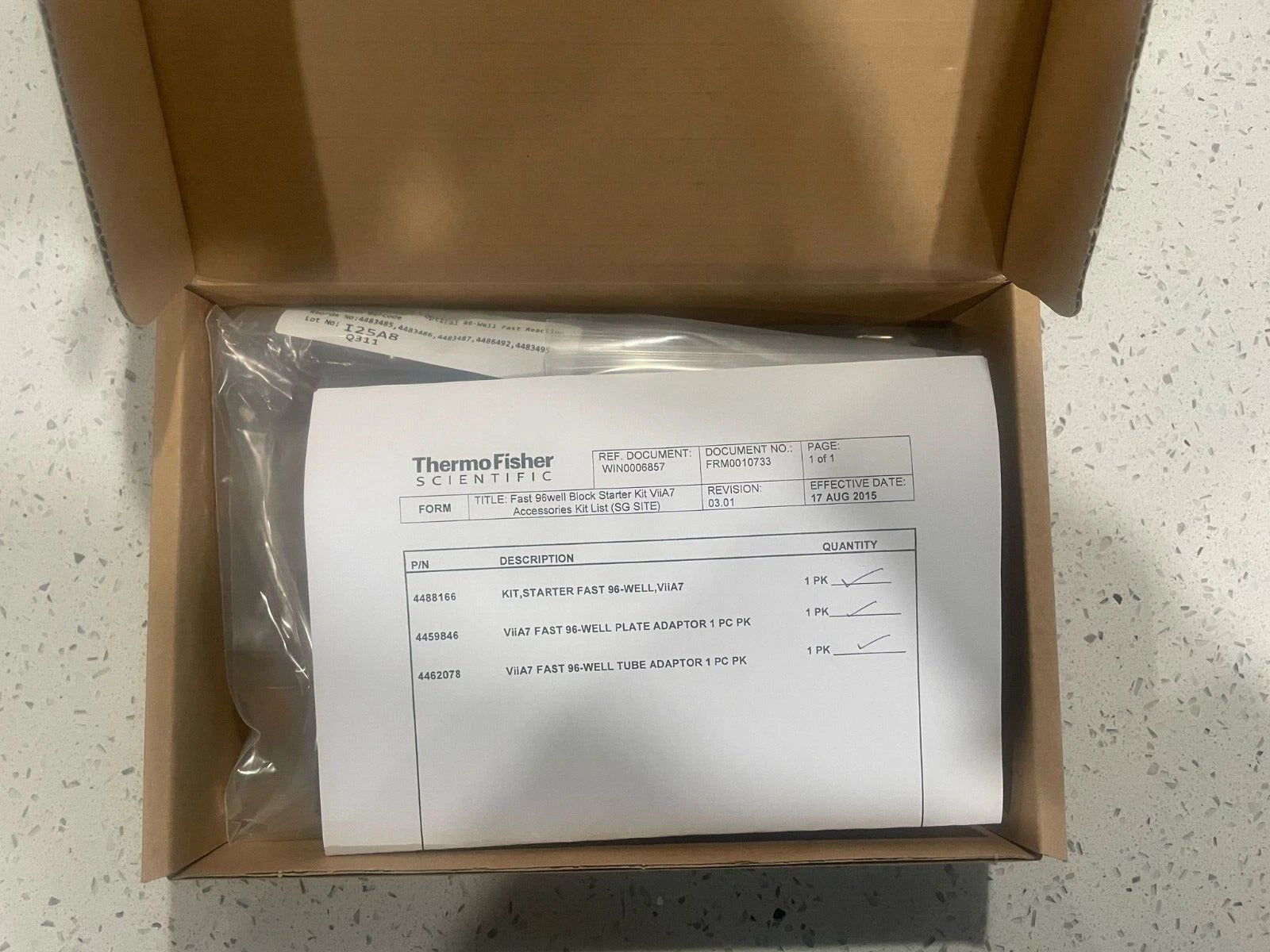 Applied Biosystems ViiA 7 Tube Adapter 4462077 and 96 Well Starter Kit 4488166