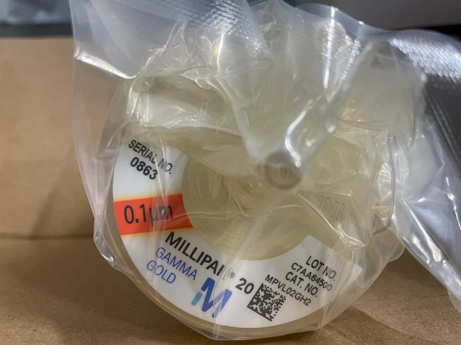 MILLIPORE Sterile Millipak 20 Filter 0.1 µmHB w/bell MPVL02GH2 MPVL06GH2