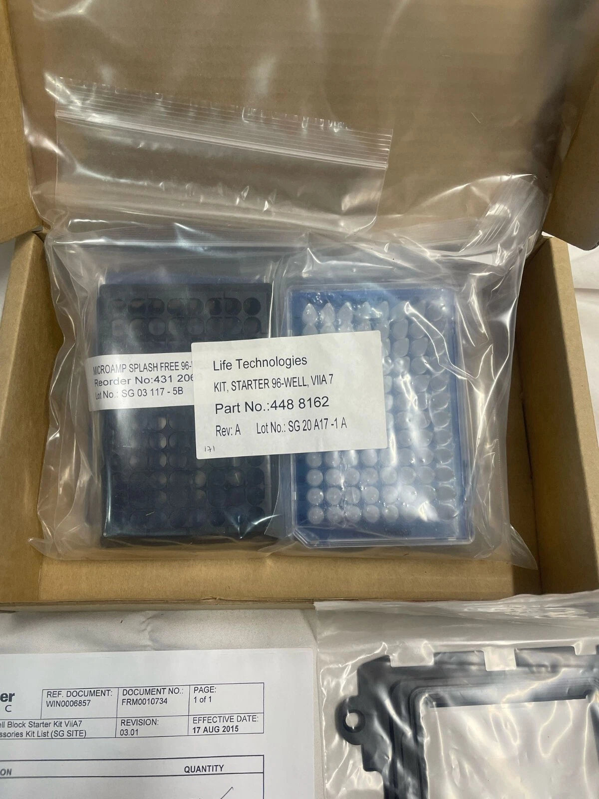 Applied Biosystems ViiA 7 Tube Adapter 4462077 and 96 Well Starter Kit 4488162