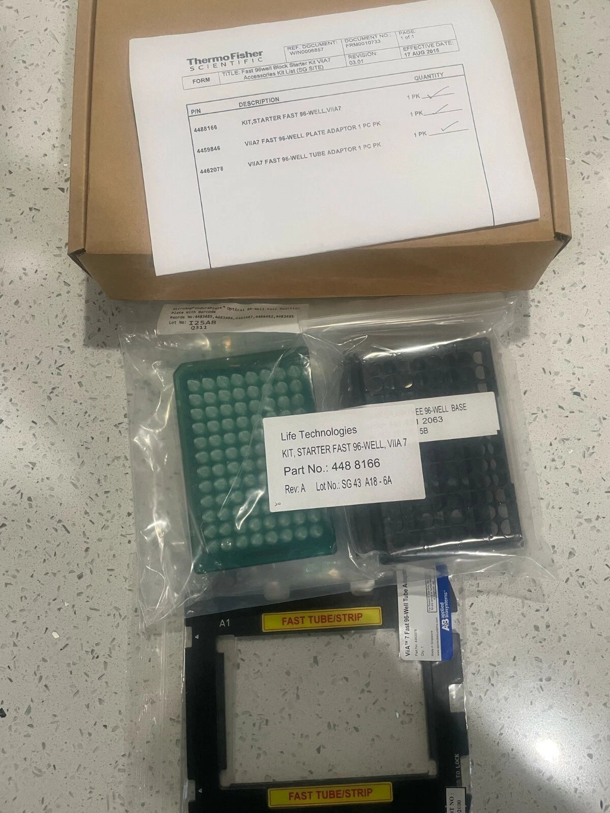 Applied Biosystems ViiA 7 Tube Adapter 4462077 and 96 Well Starter Kit 4488166