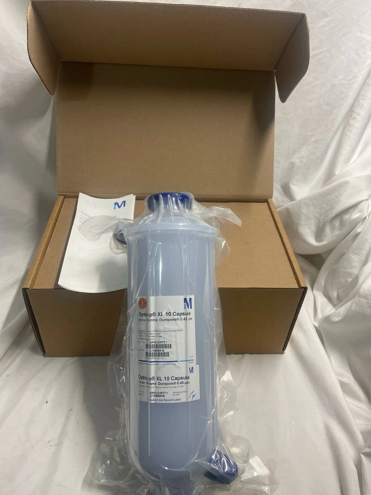 10 Units Millipore Opticap® XL10 Capsule Media Gamma Durapore 0.45 µm KPHLG10TT1