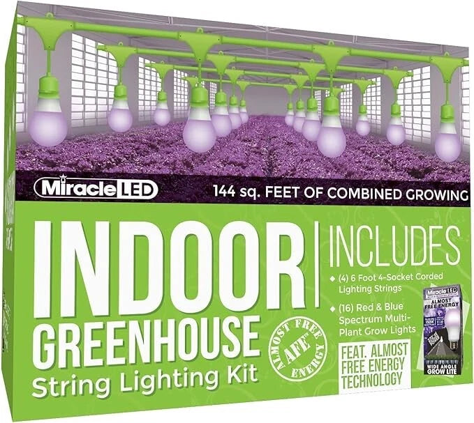 Miracle LED 609591 144sqft of combined growing, Indoor Greenhouse string lights