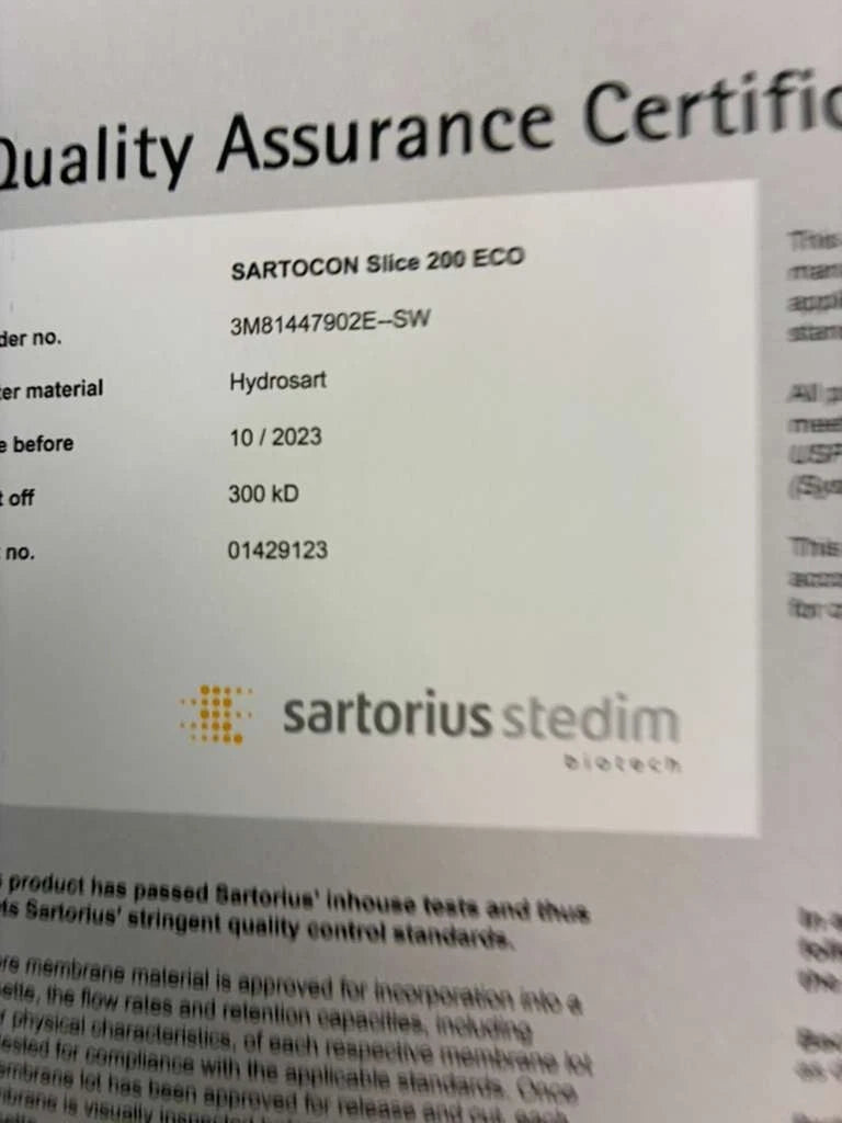 Sartorius Sartocon Slice 200 ECO 3M81447902E--SW lot of 10 Expired