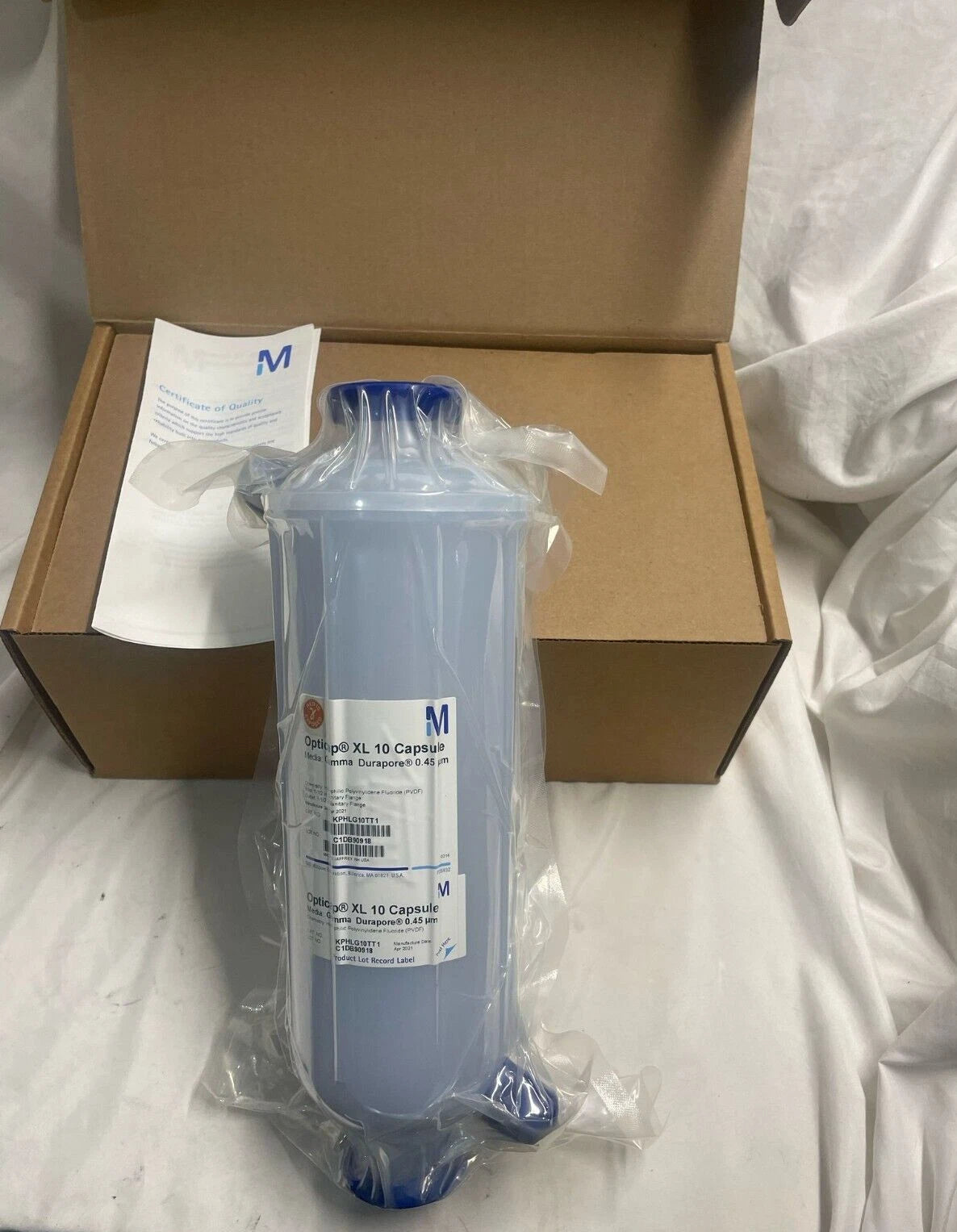 10 Units Millipore Opticap® XL10 Capsule Media Gamma Durapore 0.45 µm KPHLG10TT1