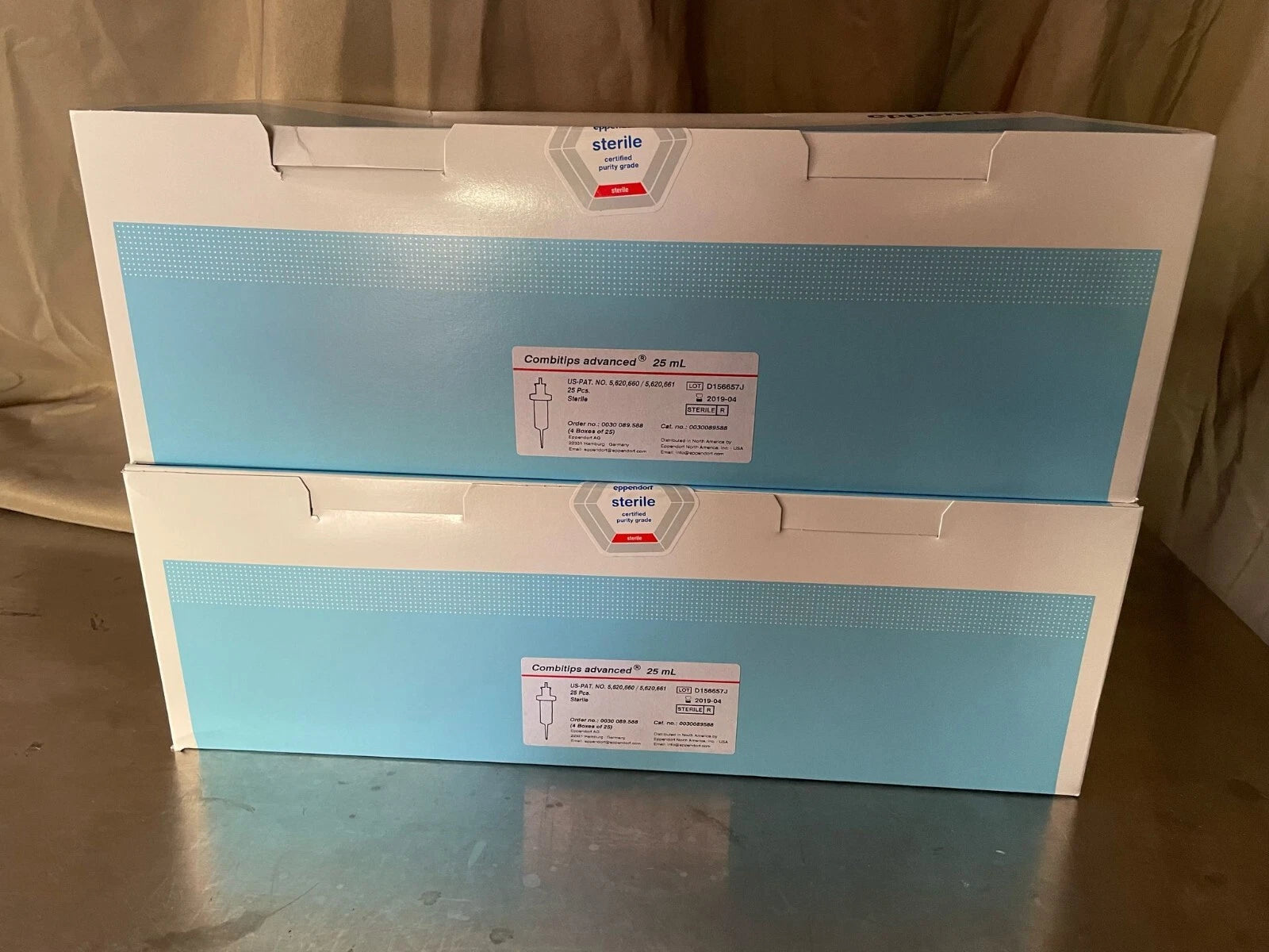 EPPENDORF 25mL Combitips Advanced Pipette Tips Sterile Red 0030089588 lot of 2