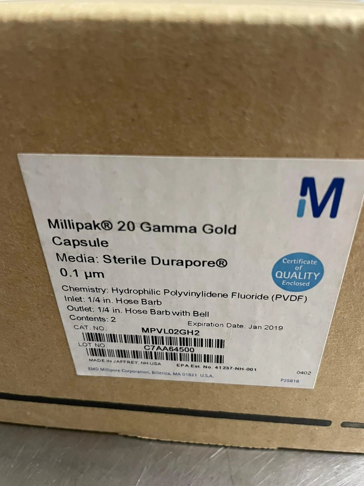 MILLIPORE Sterile Millipak 20 Filter 0.1 µmHB w/bell MPVL02GH2 MPVL06GH2