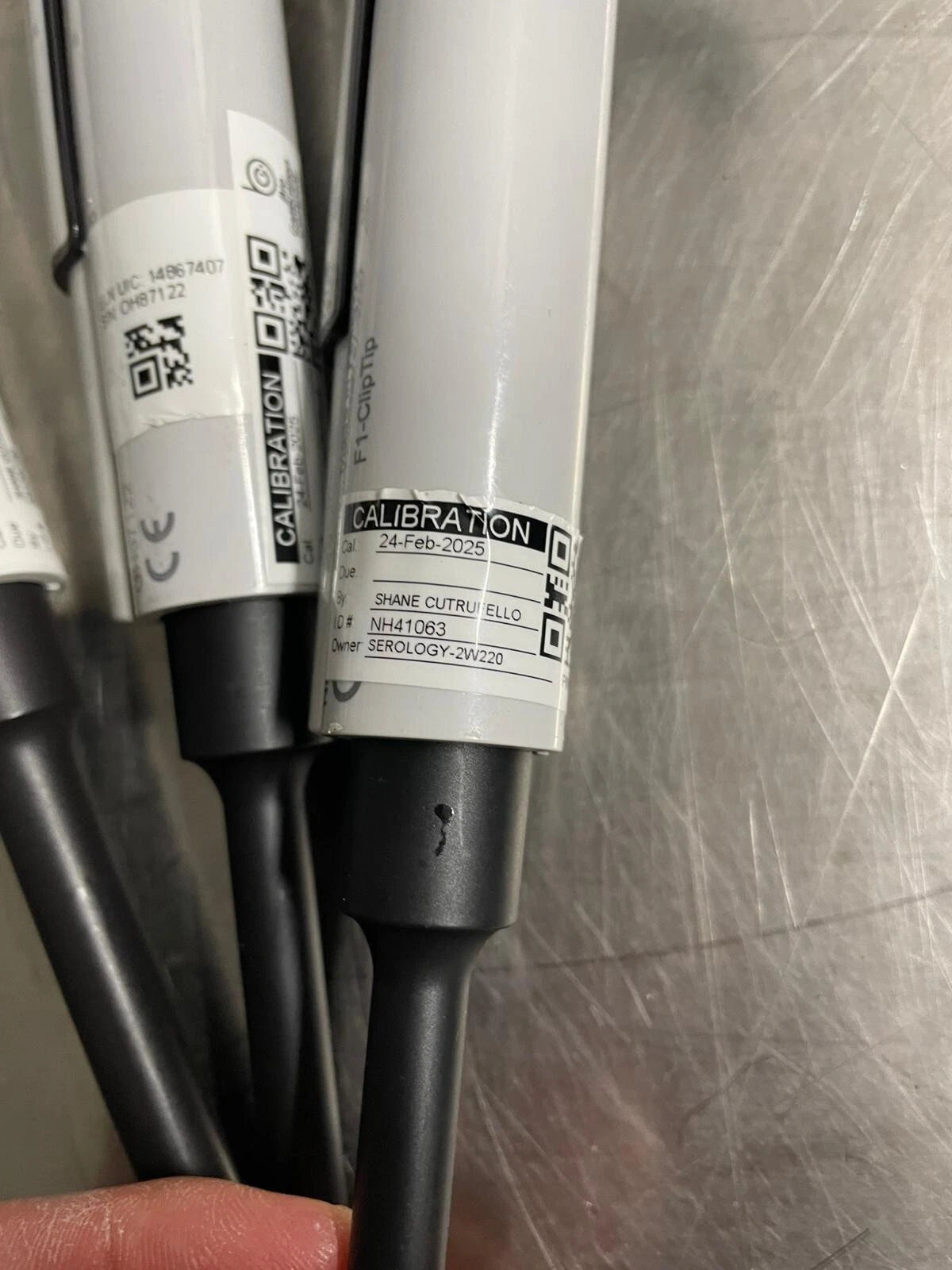 lot of 3 Thermo Scientific™ F1-ClipTip™ 2- 20 uL Single Channel Pipette