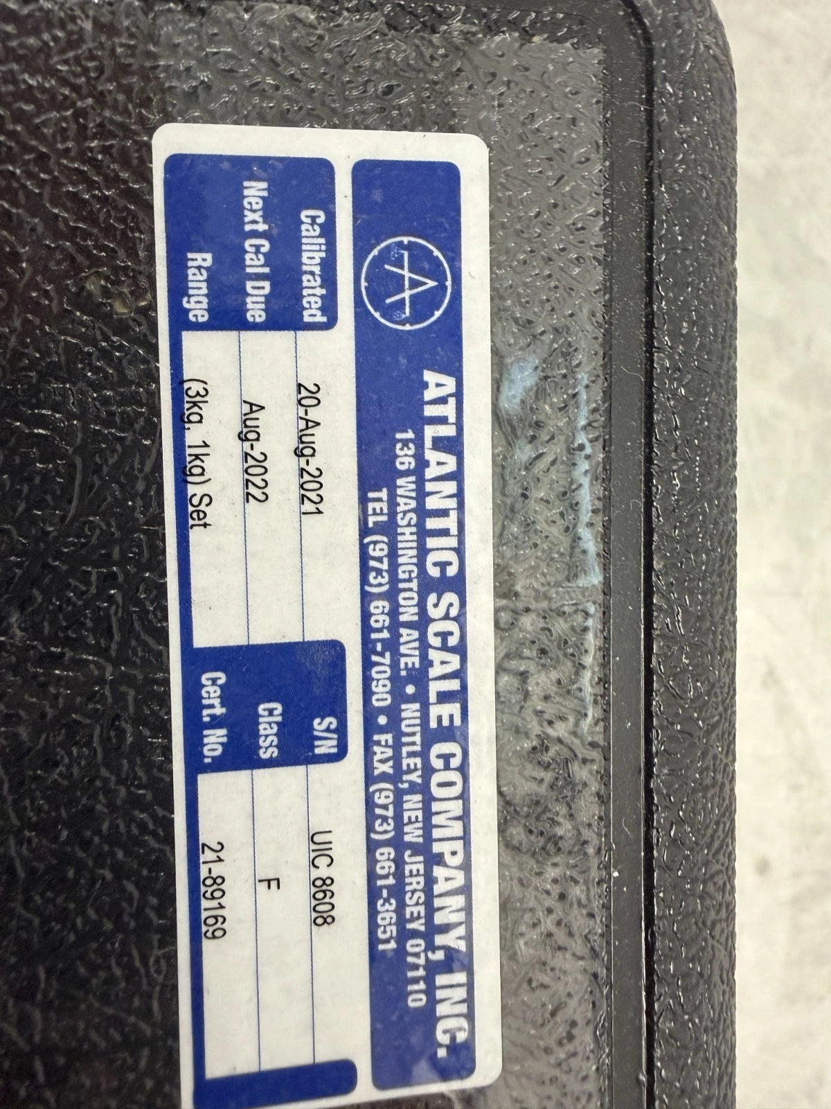 Atlantic Scale Company Weight Standards 3Kg-1Kg set Calibration Kit