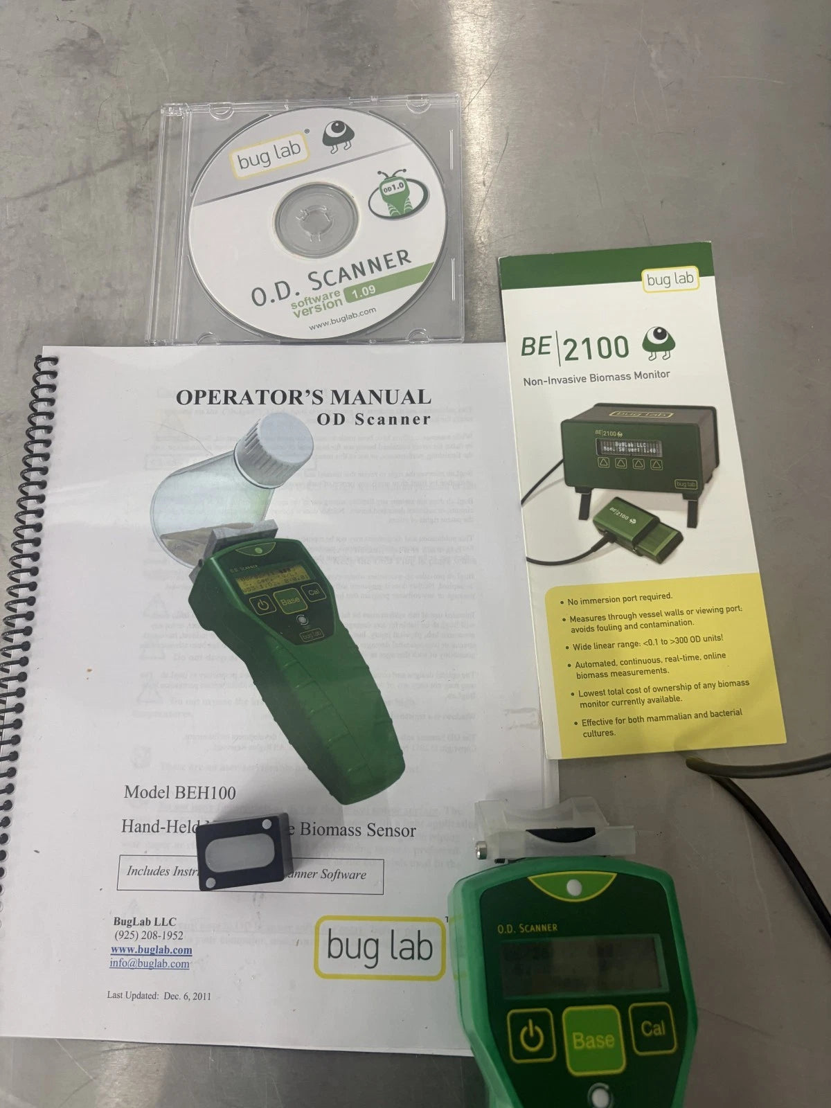 BugLab BEH100 O.D. Scanner Hand-Held Non-Invasive Biomass Sensor - Complete Set