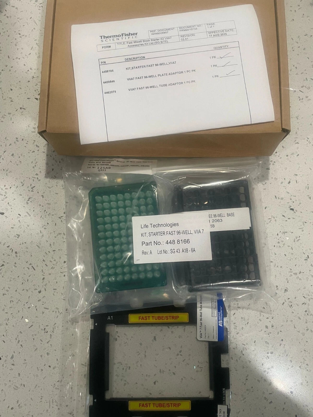 Applied Biosystems ViiA 7 Tube Adapter 4462077 and 96 Well Starter Kit 4488166