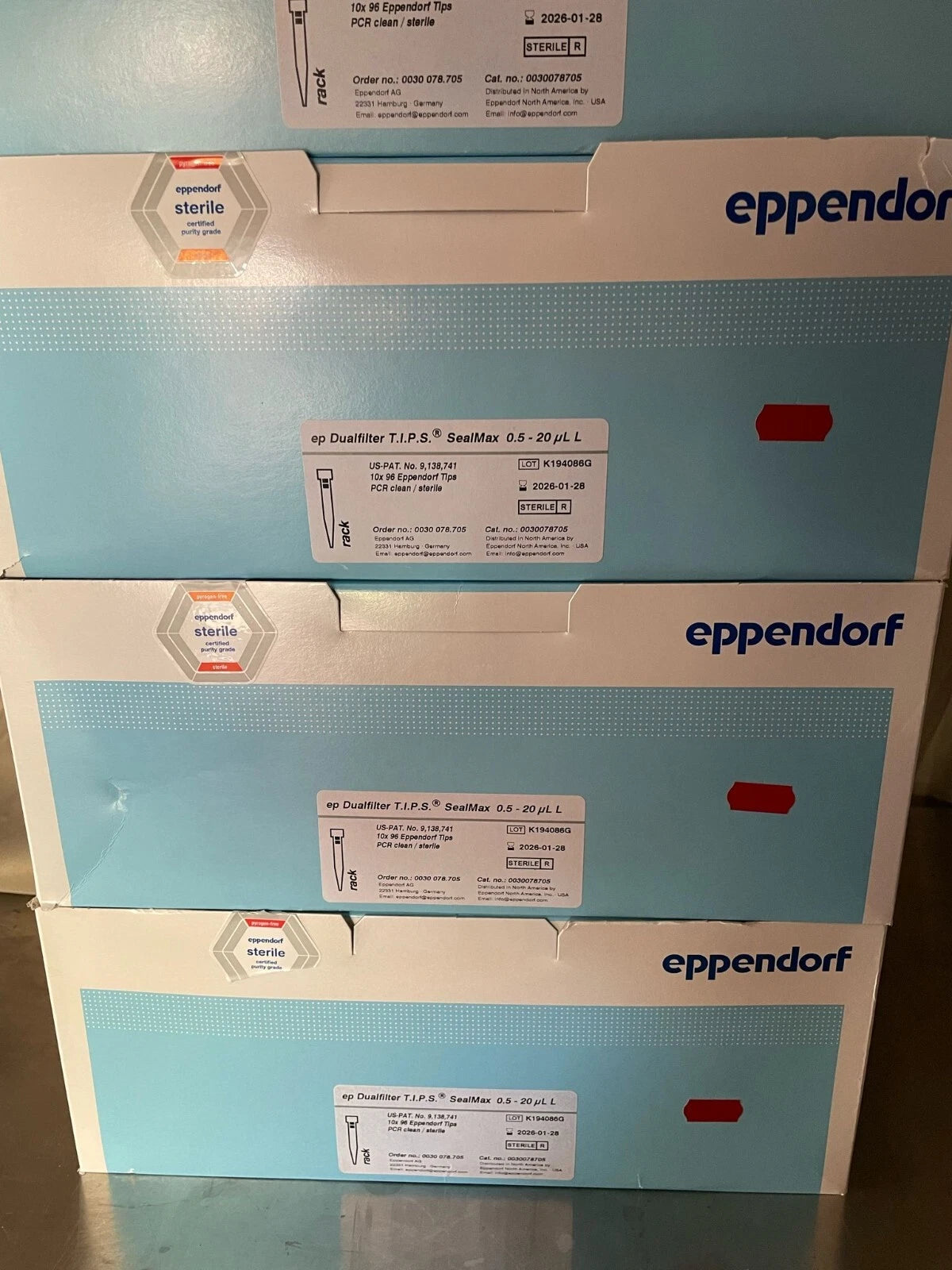 Eppendorf 0030078705 ep Dualifilter T.I.P.S SealMax 0.5-20 µL - lot of 5 Boxes