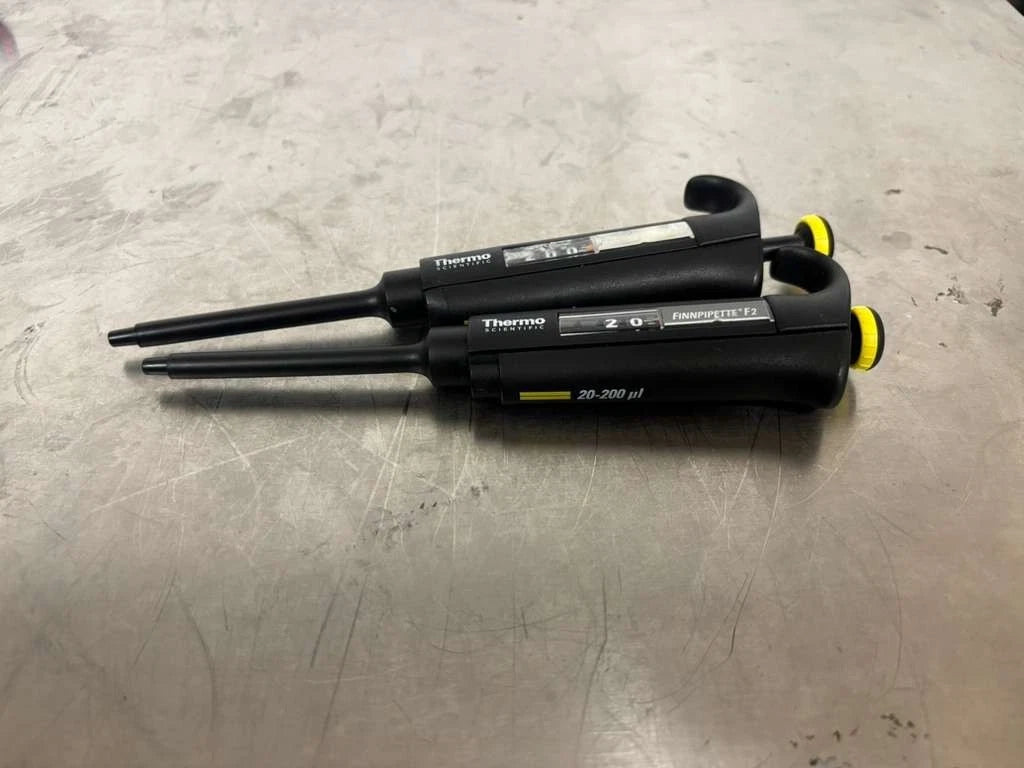 Set Of 4 Thermo Scientific Finnpipette F2 Single Channel Pipettes