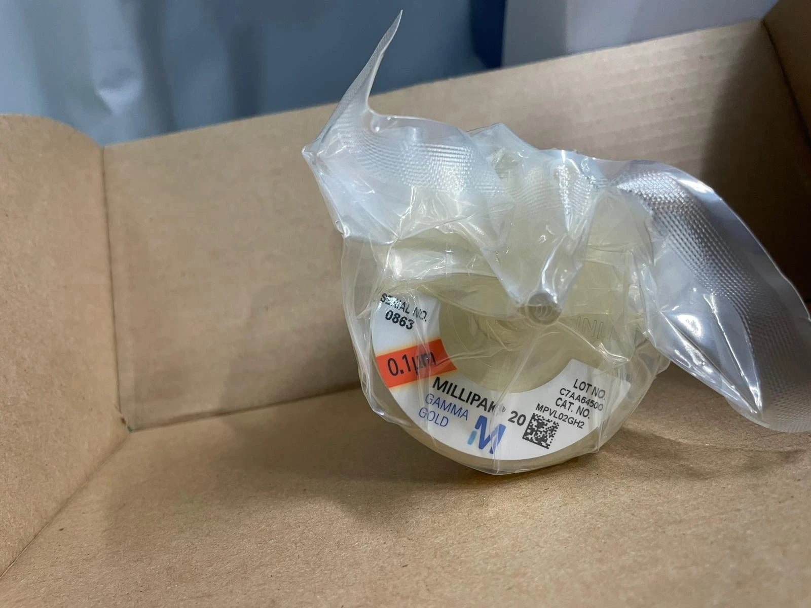 MILLIPORE Sterile Millipak 20 Filter 0.1 µmHB w/bell MPVL02GH2 MPVL06GH2