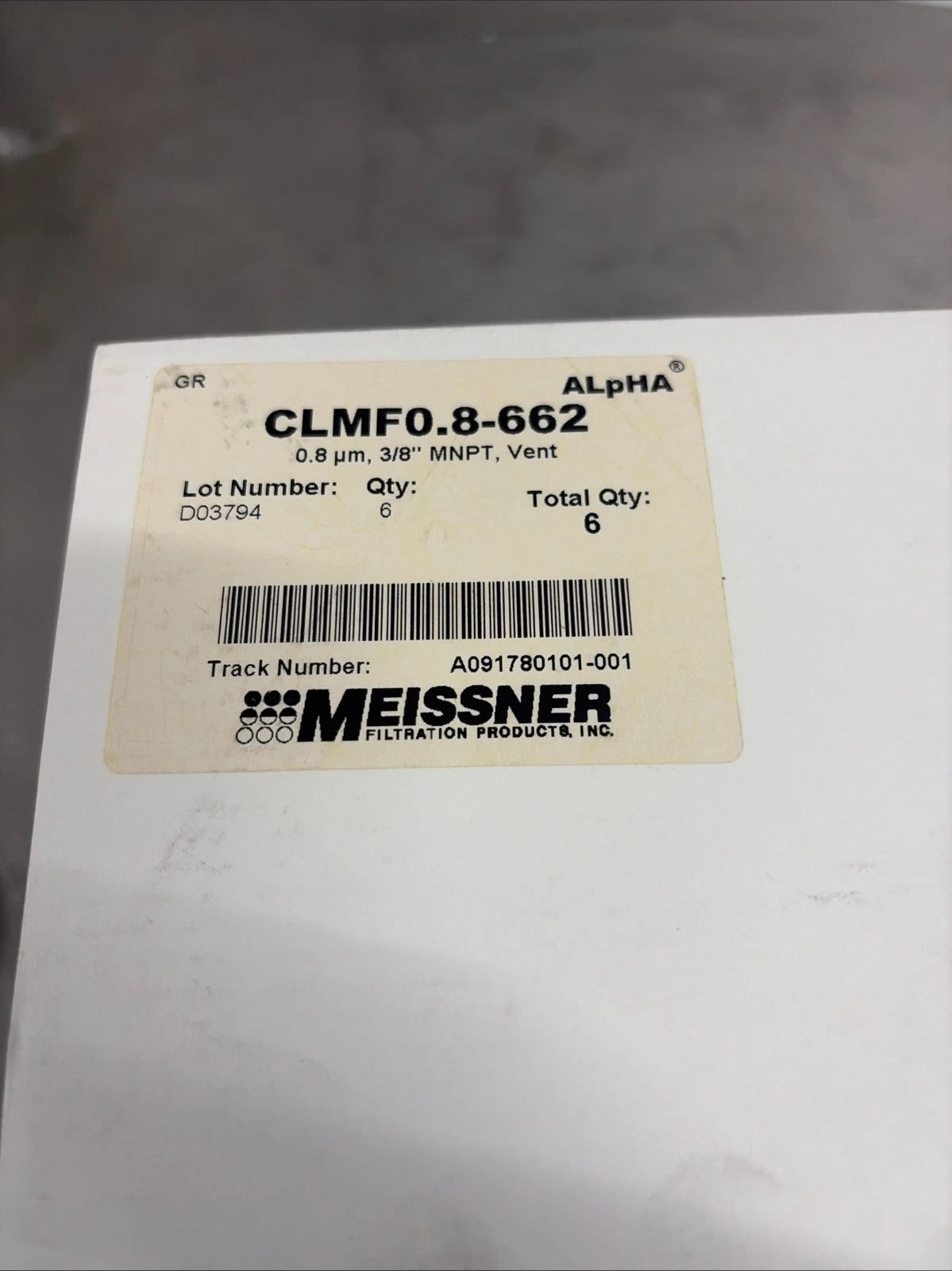 Meissner ALpHA CLMF0.8-662 Capsule Filter | 0.8µm | 3/8" MNPT | Box of 6