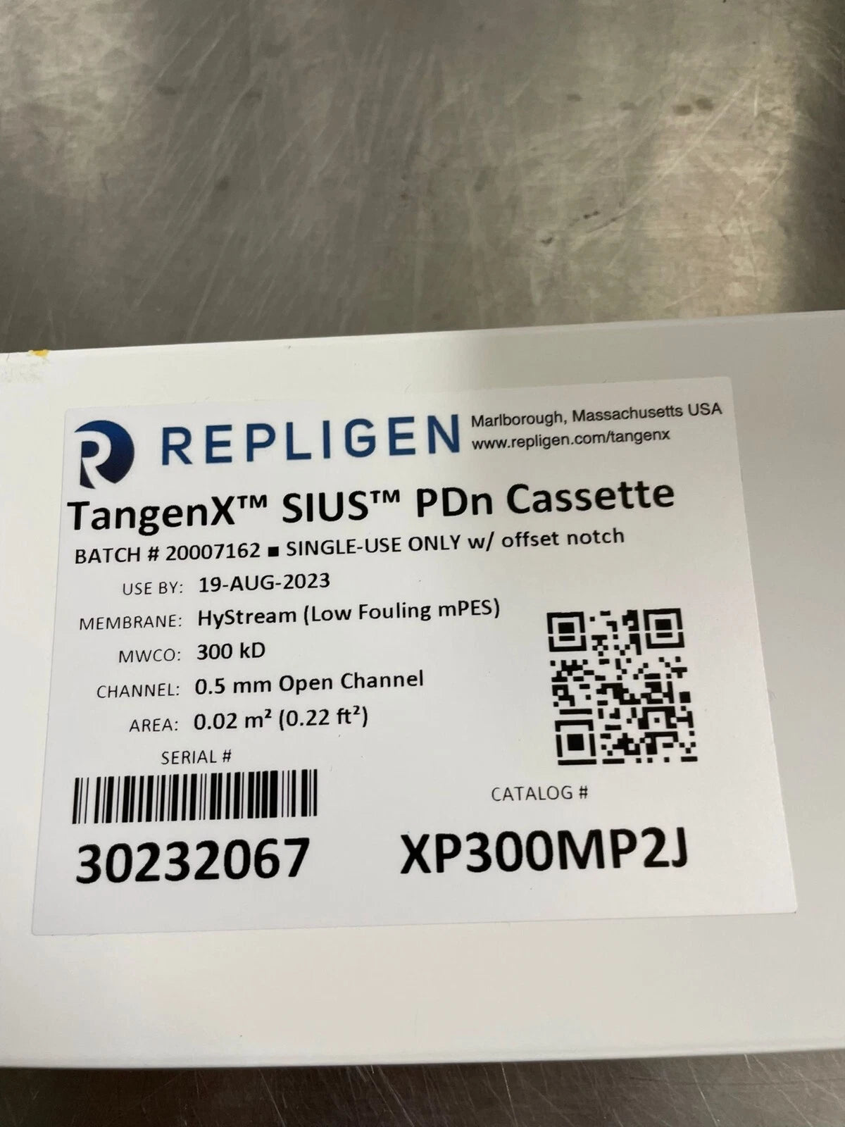 REPLIGEN TangenX SIUS PDn Cassette 0.02m2 HyStream 300kD XP300MP2J sealed