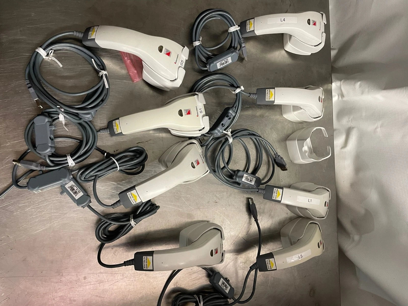 Intermec Scanplus 1800 VT Barcode Scanner Lot of 8 - Fair Condition