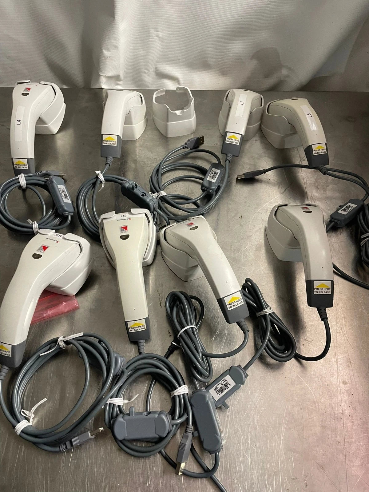 Intermec Scanplus 1800 VT Barcode Scanner Lot of 8 - Fair Condition