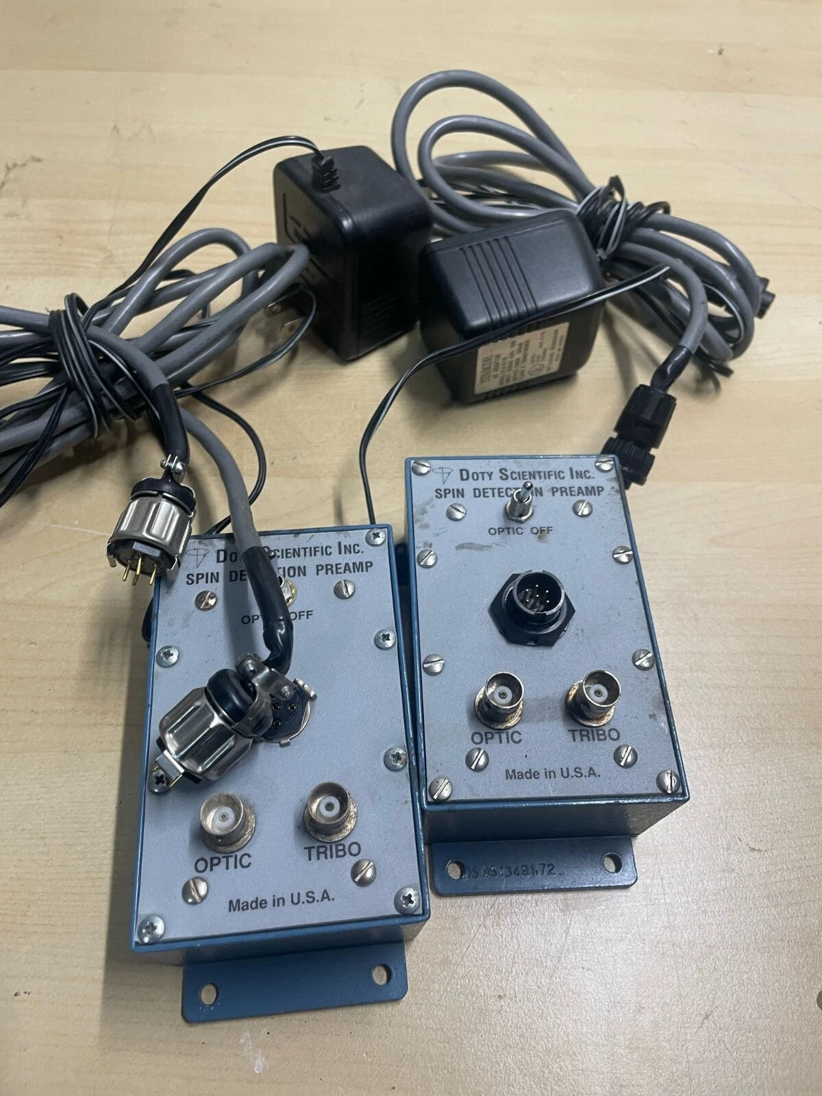 lot of (2) Doty Scientific Spin Detection Preamp for NMR System w/ AC Adapter