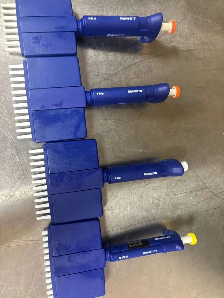 Set of Fisherbrand FinnPipette 1.8 channel 5-50uL 2.12 channel 5-50uL