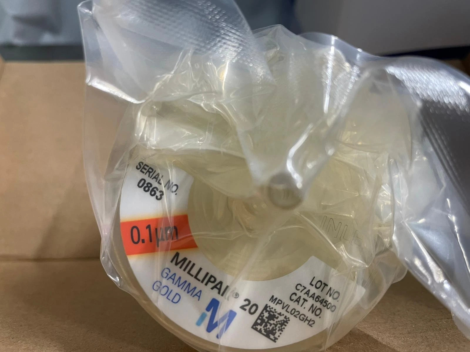MILLIPORE Sterile Millipak 20 Filter 0.1 µmHB w/bell MPVL02GH2 MPVL06GH2