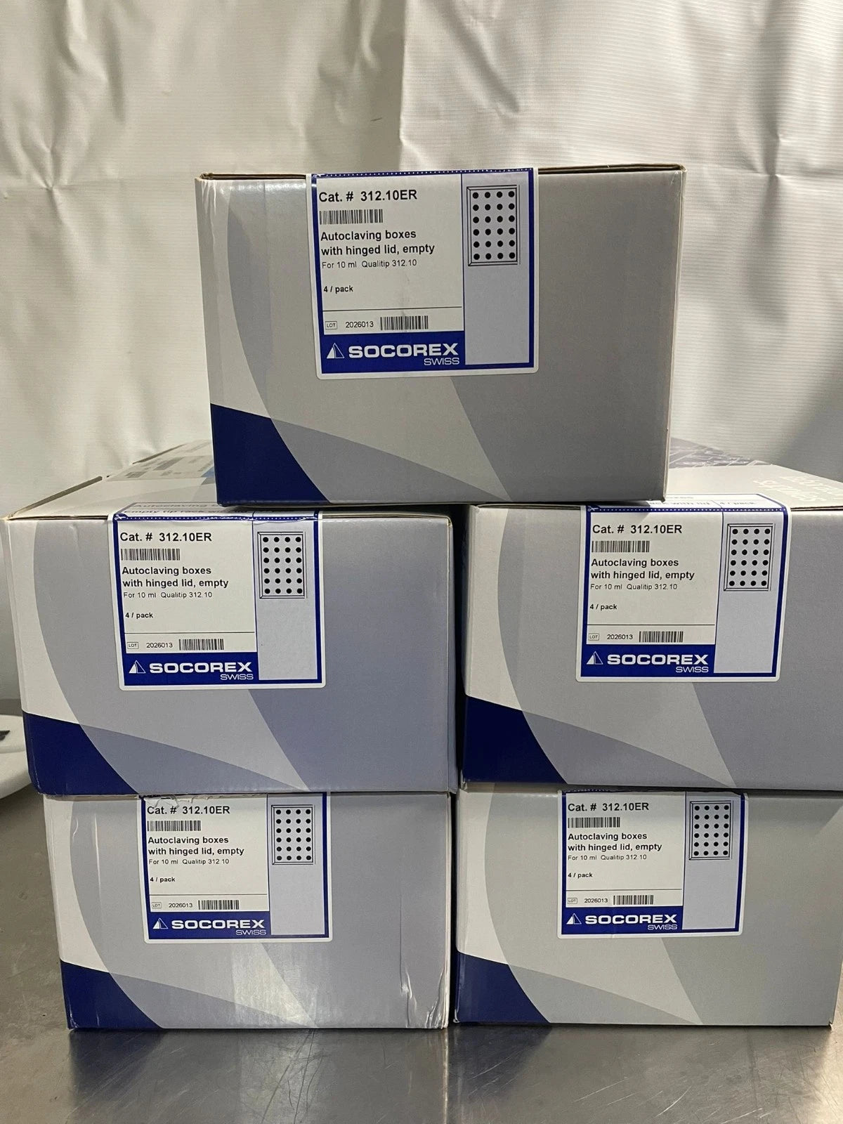 Thermo socorex autoclaving box for 10ml pipette tip w835150, 5 boxes