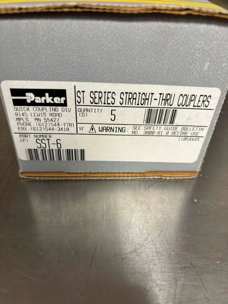 Box of 5 PARKER SST-6 Quick Connect