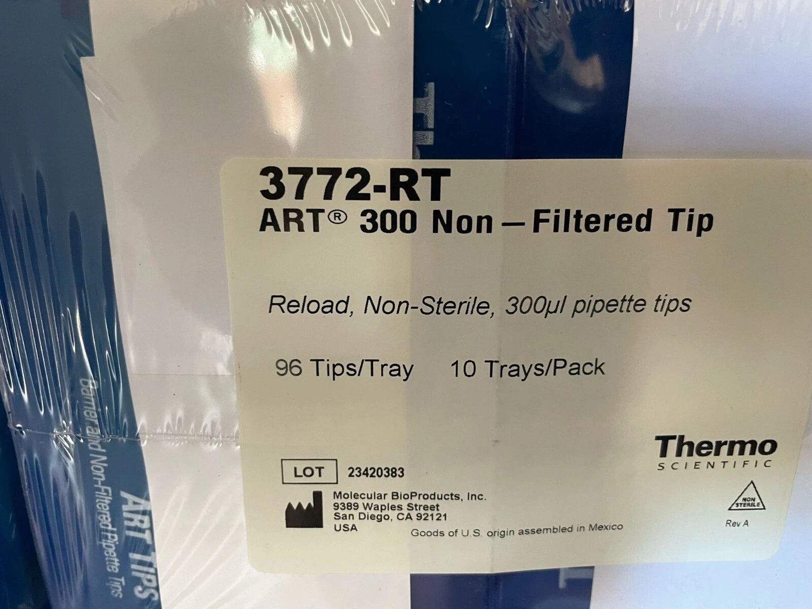 Thermo Scientific 3772-RT ART Reload System 300 μL Universal Fit Lot of 4