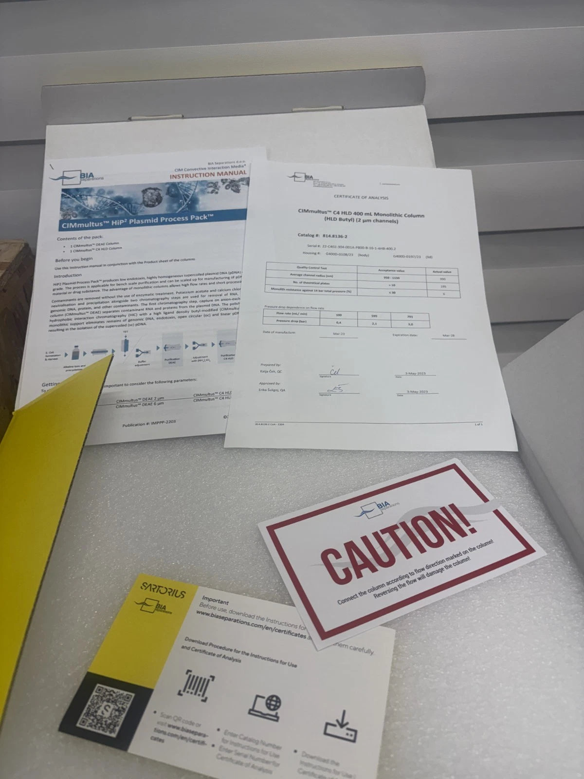 NEW Sartorius BIA CIMmultus C4 HLD400 mL Monolithic Column HLD Butyl 2um Channel