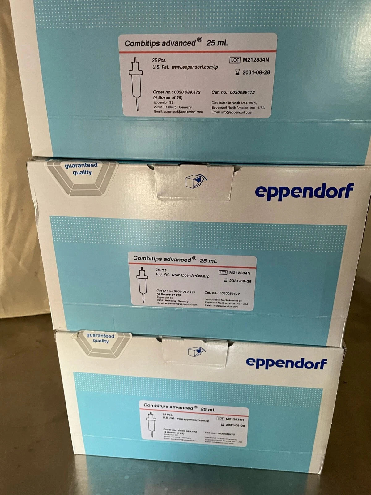 Eppendorf Combitips Advanced Pipette Tip 25 ml 3 Packs with 25 Tips