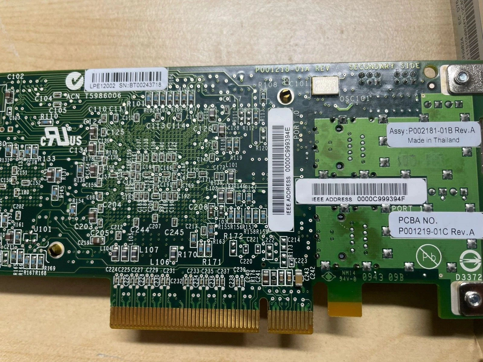 2x IBM 5735 Fibre Channel Adapter 8Gb PCIe 2-Port lot of 2