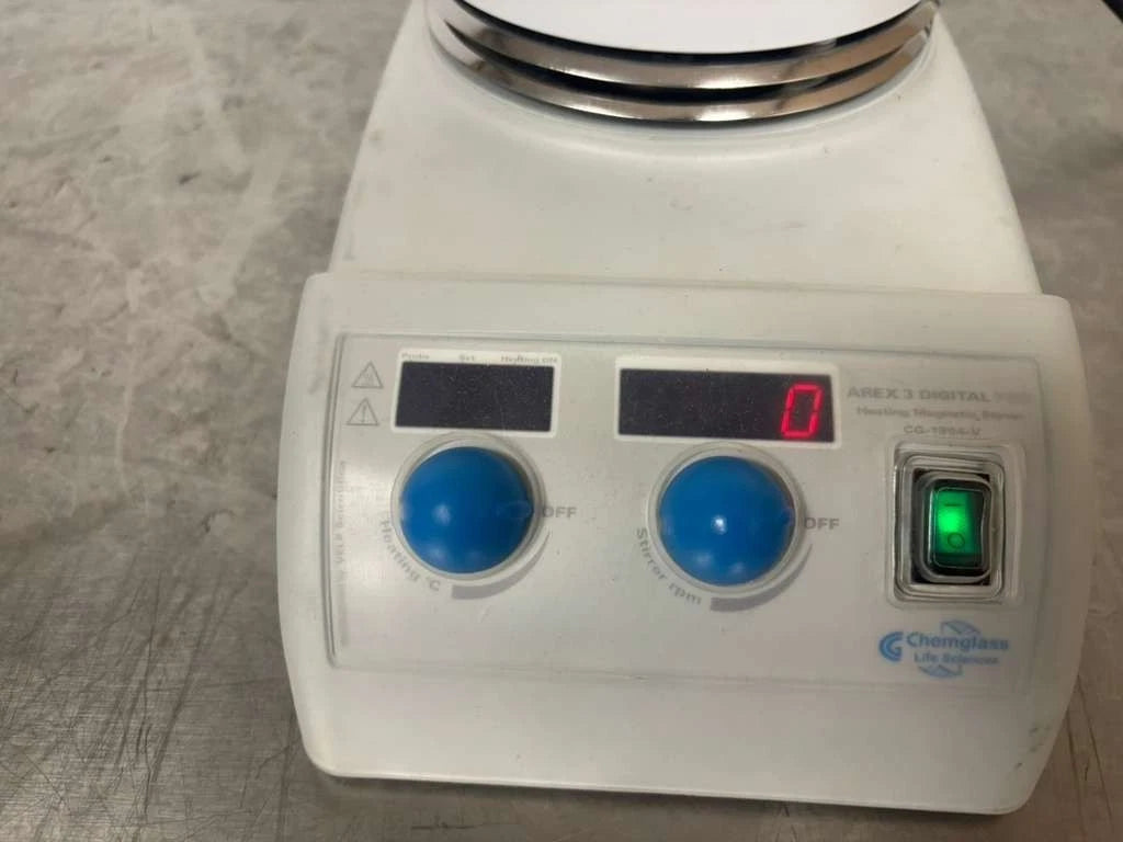 CHEMGLASS AREX 3 DIGITAL PRO HEATING MAGNETIC STIRRER CG1994V With Probe Temp.