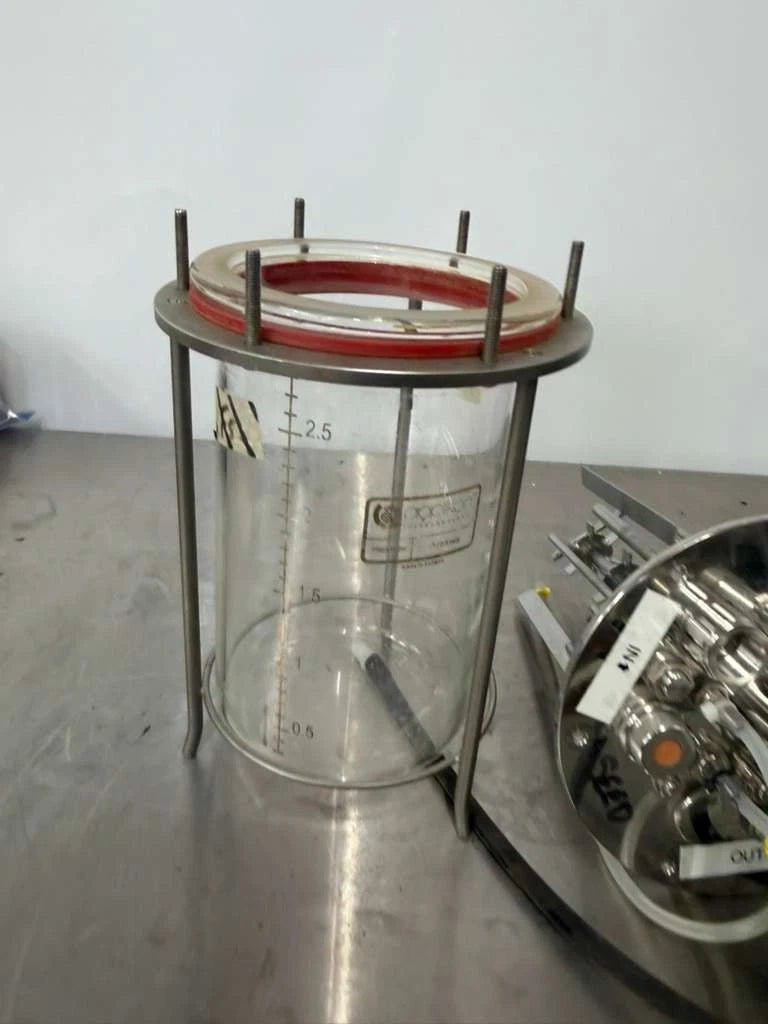 Applikon Biotechnology 3L Glass Bioreactor Vessel with Stainless Steel Headplate