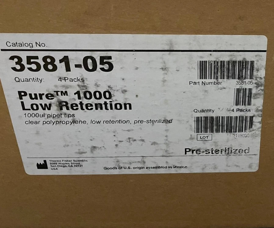 Thermo Molecular BioProductsPure 100 µL -1000 µL Pipet Tips 3581-05 1 case