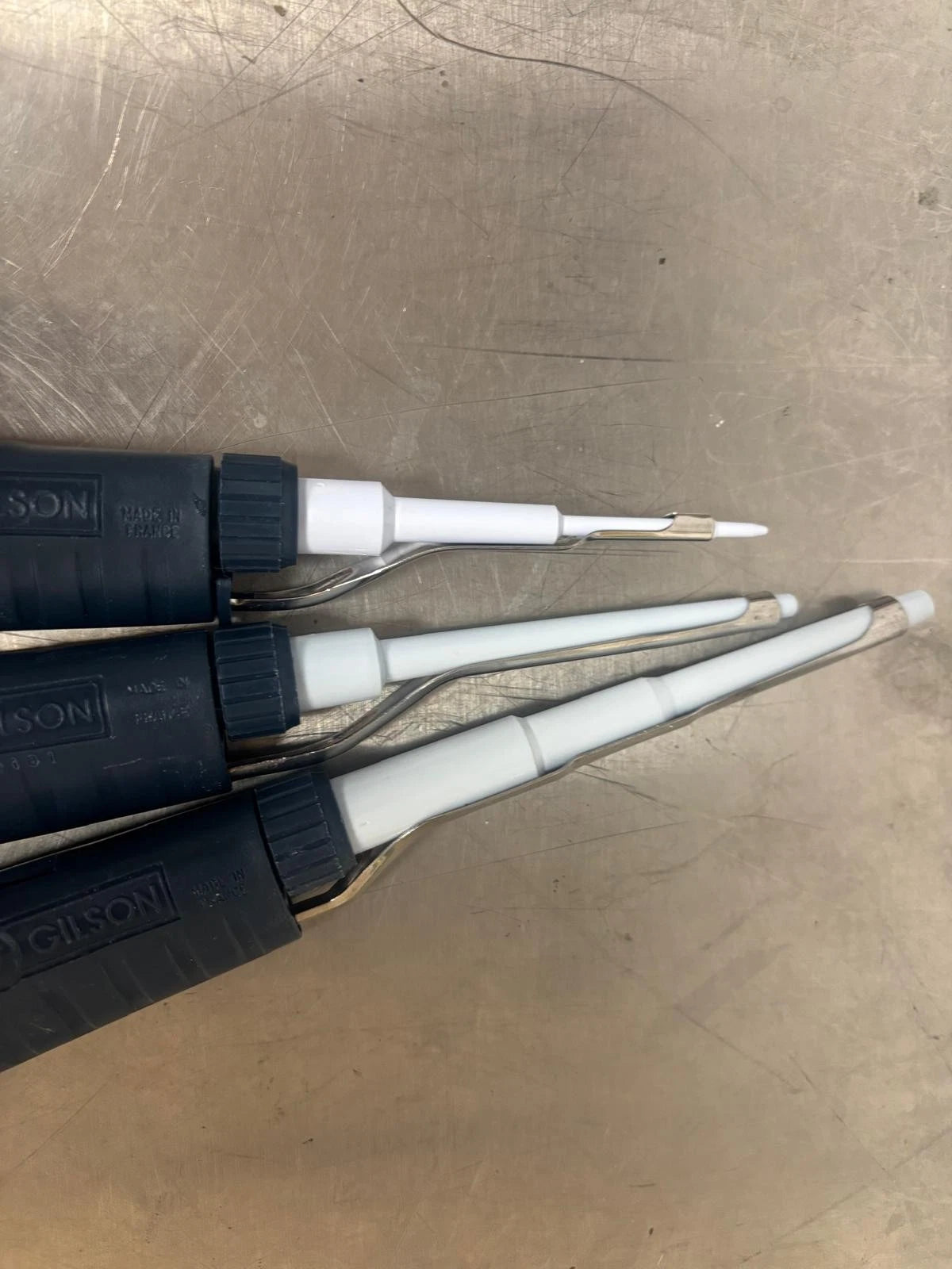 Set of 3 Gilson Pipetman Pipette Set P: 2-200-1000