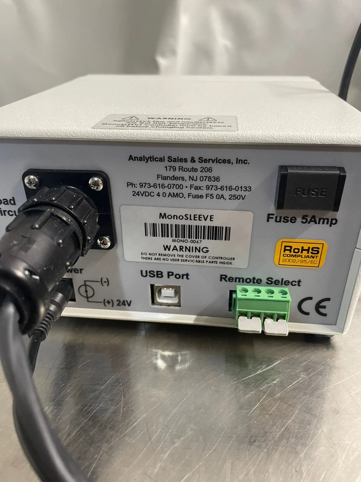 Analytical Sales and Services Monosleeve Controller with Heater Column w/ Warran