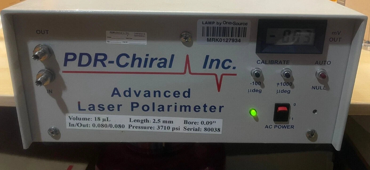 PDR-CHIRAL ADVANCED LASER POLARIMETER ALP2006