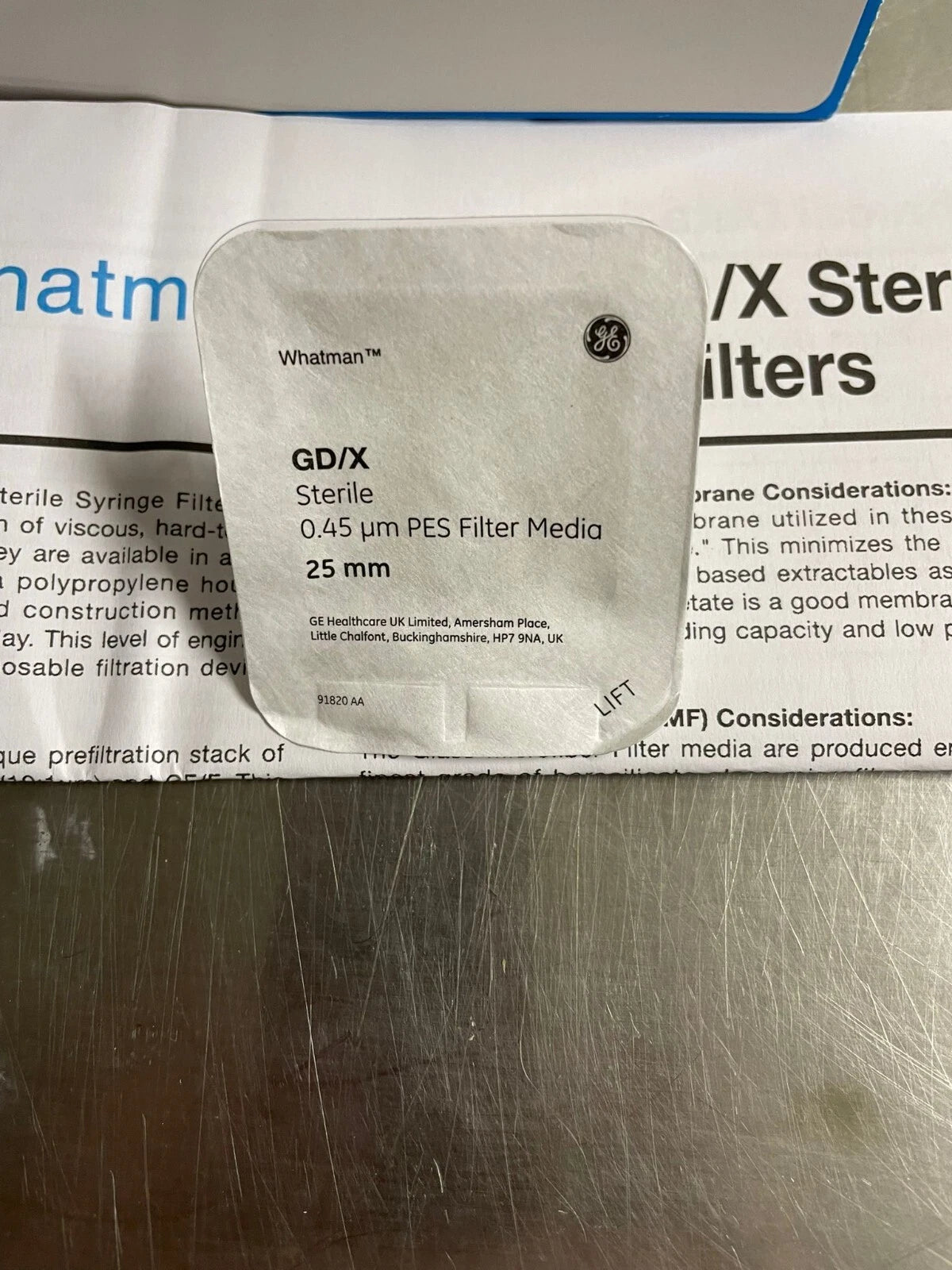 GE Whatman 6896-2504 25mm GD/X Sterile Disposable Filter Device 50 units 25 mm