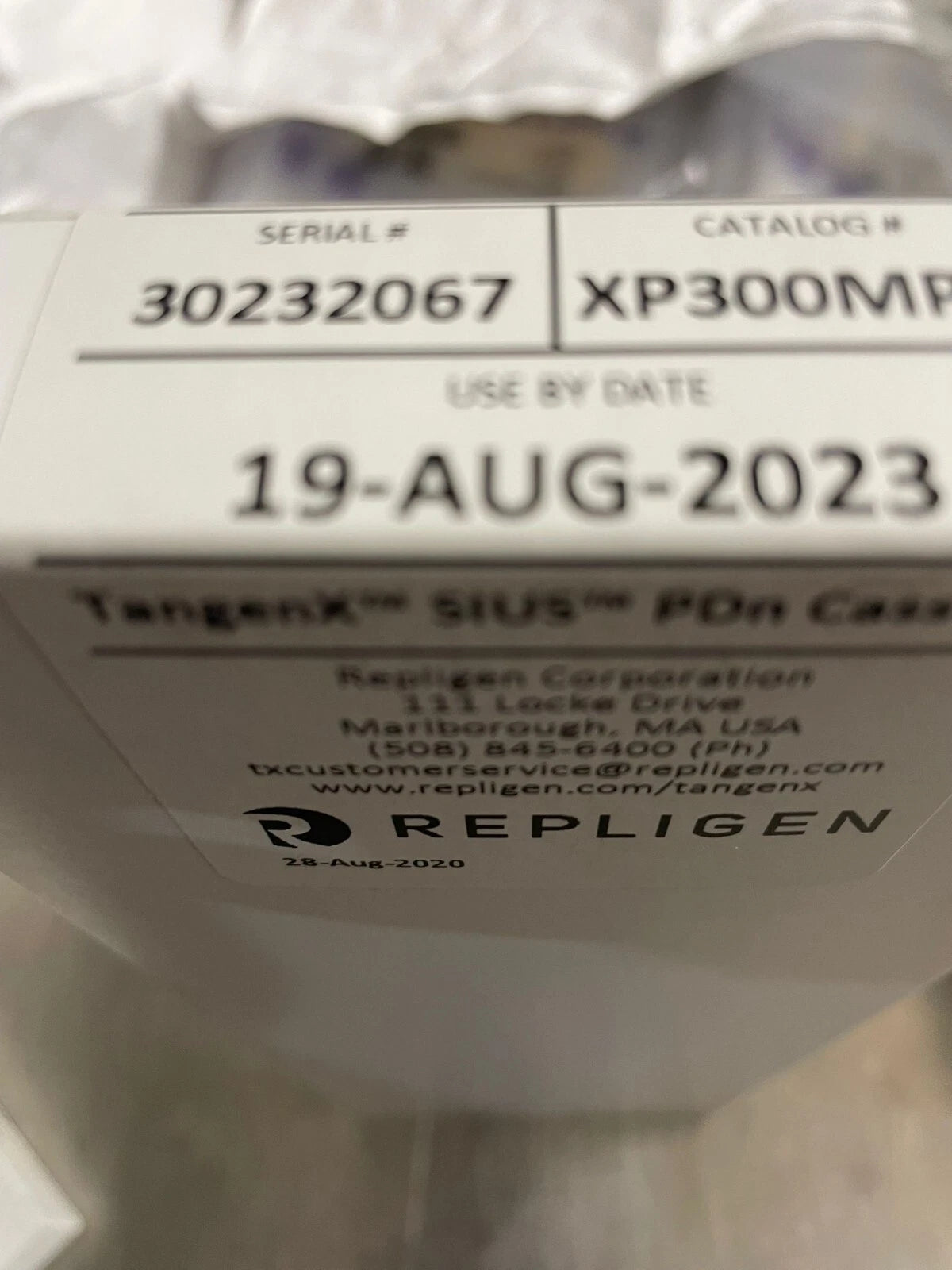 REPLIGEN TangenX SIUS PDn Cassette 0.02m2 HyStream 300kD XP300MP2J sealed